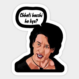 Cchoti Bacchi Ho Kya Funny Viral Meme Hindi Movie Dialogue Heropanti Tiger Shroff Sticker